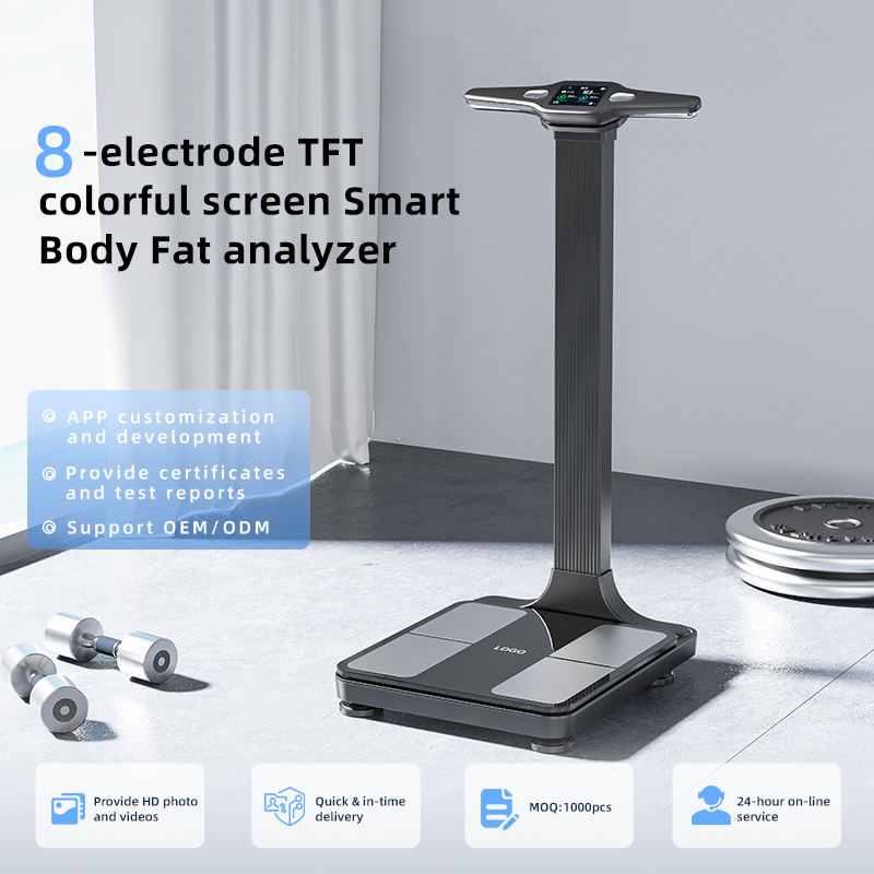 8-Electrode Smart Body Composition Scale, Wireless Digital Body Analyzer with USB Charging & App Connectivity