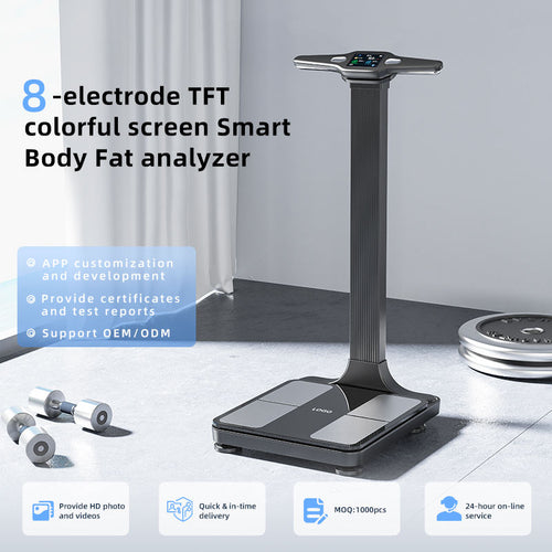 8-Electrode Smart Body Composition Scale, Wireless Digital Body Analyzer with USB Charging & App Connectivity